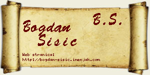 Bogdan Šišić vizit kartica